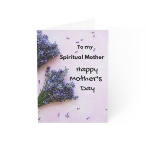 "Scripture Mother’s Day Card – Spiritual Mother Edition | Eco-Friendly Greeting for Spiritual Mama | Psalm 37:23 Inspired