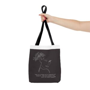Empowering Scripture Tote Bag – Proverbs 31:25 'Strength & Dignity' | Floral Christian Gift for Women & Everyday Faith Style